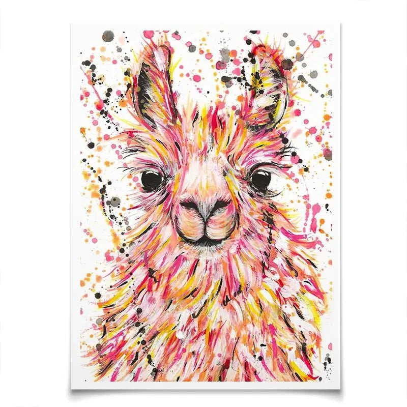 Llama Dusty Art Print Llama Dusty Art Print wall art product Emma LC Art