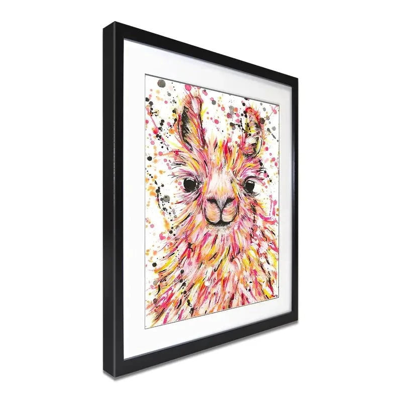 Llama Dusty Framed Art Print Llama Dusty Framed Art Print wall art product Emma LC Art