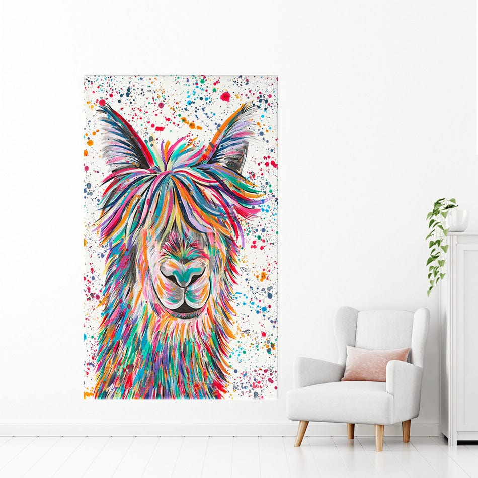 Llama Hamilton Canvas Print wall art product Emma LC Art