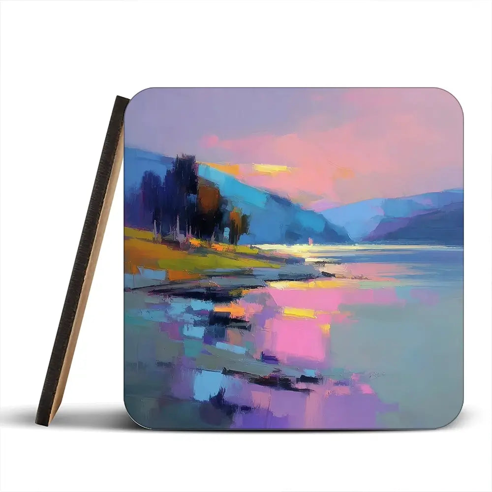 Loch Talla Dusk Coaster Set Loch Talla Dusk Coaster Set wall art product David Alexander Elder