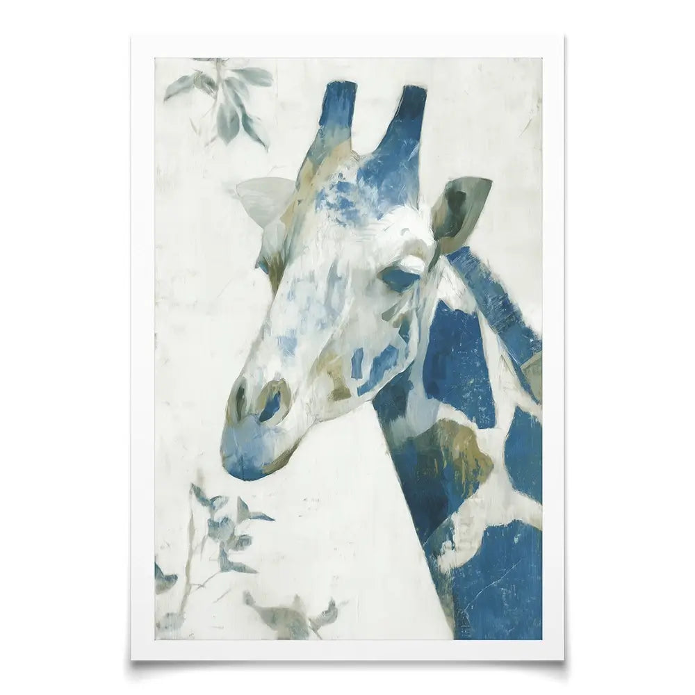 Lone Giraffe Botanical Hush Art Print Lone Giraffe Botanical Hush Art Print wall art product Chromatic Storm Studio