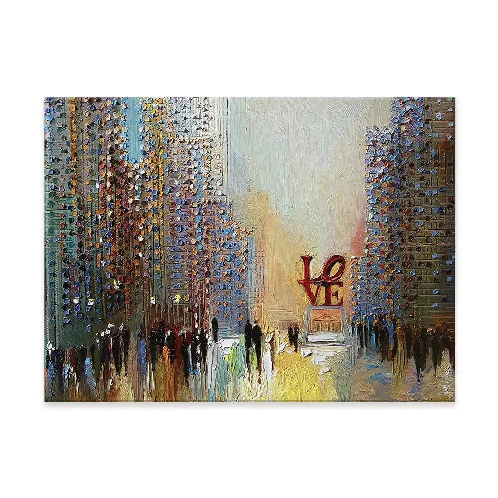 Love In The City Canvas Print Love In The City Canvas Print wall art product Ekaterina Ermilkina