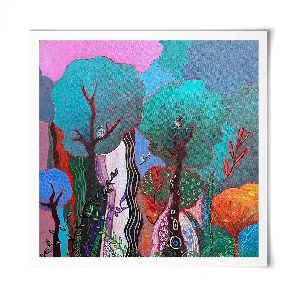 Magical Realms Square Art Print Magical Realms Square Art Print wall art product Laure Bury