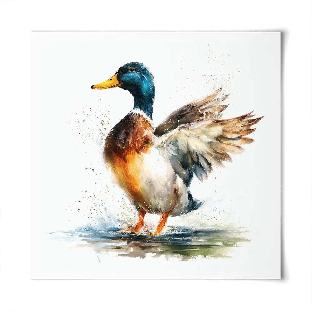 Mallard Flight Square Art Print Mallard Flight Square Art Print wall art product LSR Design Studio - Independent
