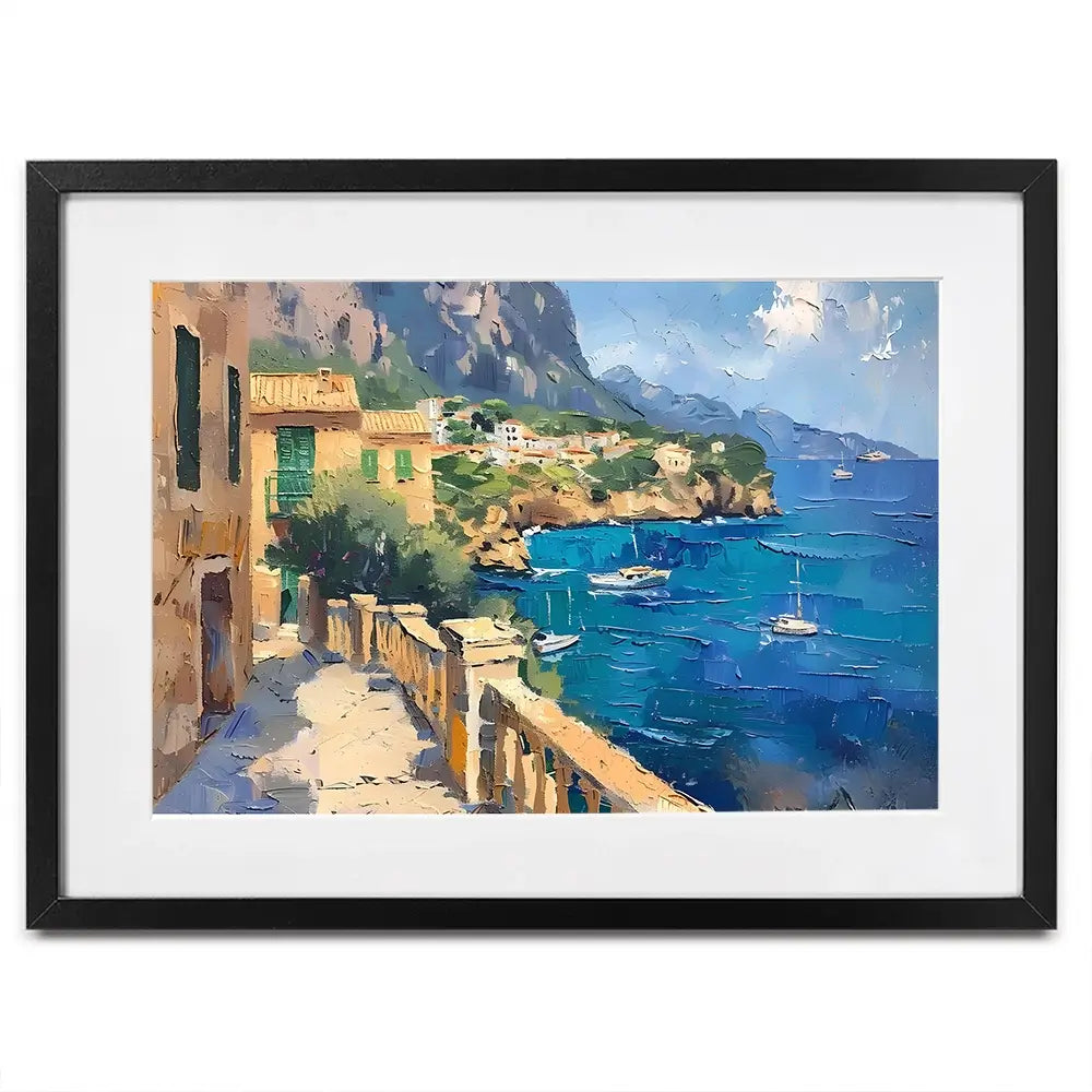 Mallorca Balcony View Framed Art Print Mallorca Balcony View Framed Art Print wall art product Elena Avanesova