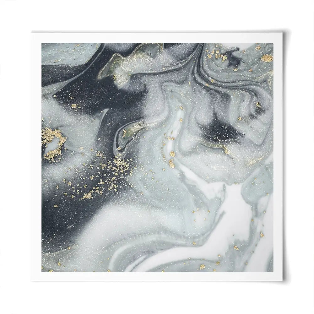 Marbled Grey Hues Square Art Print Marbled Grey Hues Square Art Print wall art product CARACOLLA / Shutterstock