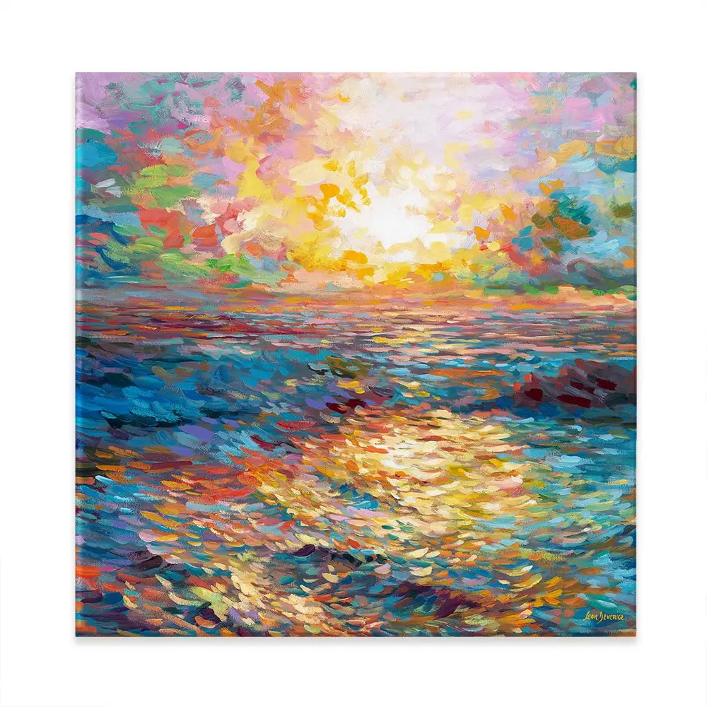 Mediterranean Sunset Square Canvas Print Mediterranean Sunset Square Canvas Print wall art product Leon Devenice