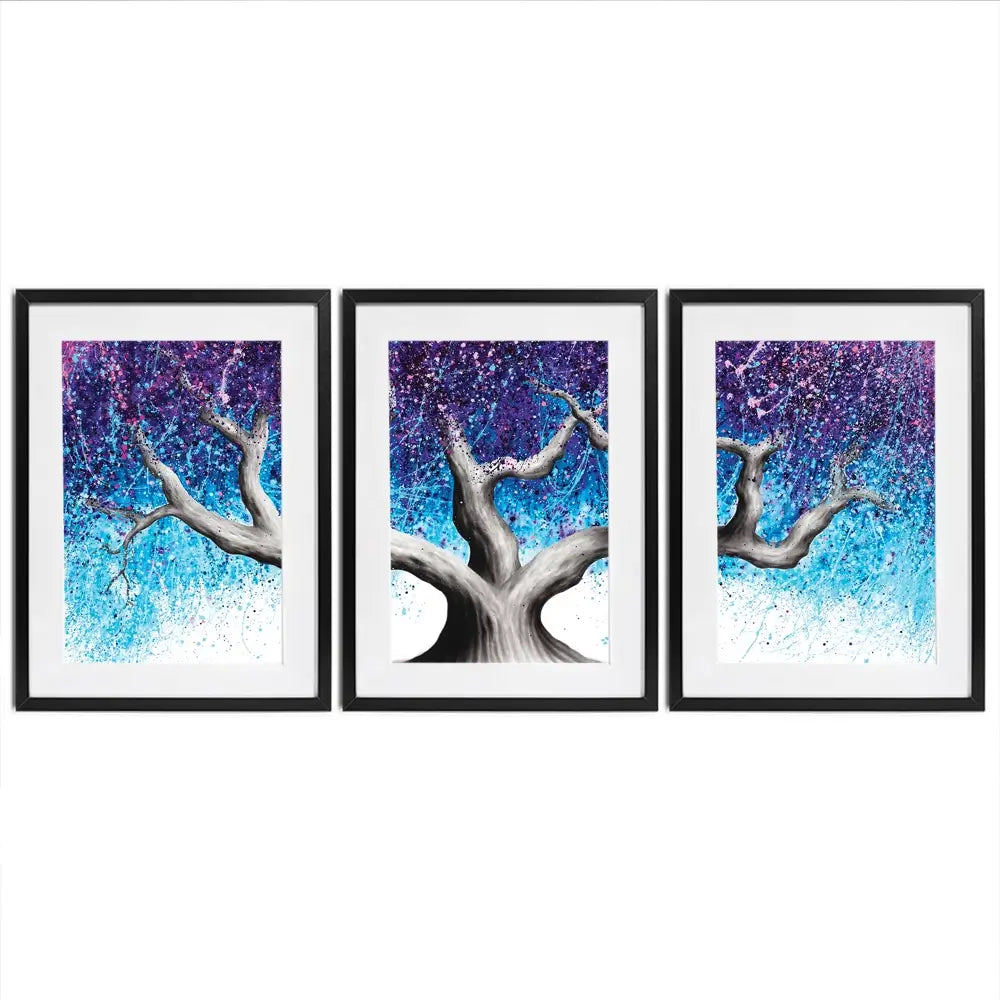 Midnight Dream Tree Framed Art Print Trio Midnight Dream Tree Framed Art Print Trio wall art product Ashvin Harrison