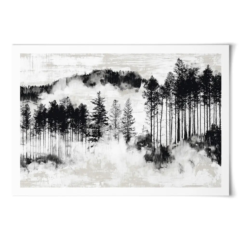 Misty Pine Ridge Art Print Misty Pine Ridge Art Print wall art product Chromatic Storm Studio
