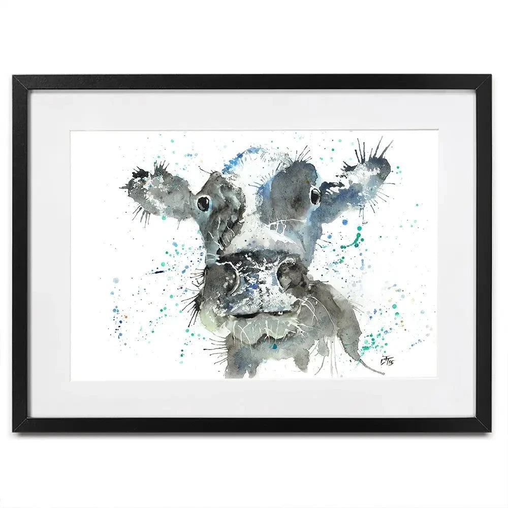 Moo Framed Art Print Moo Framed Art Print wall art product Jamie Taylor