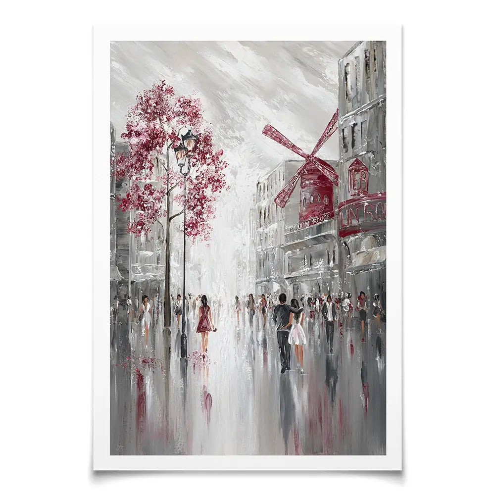 Moulin Rouge Streetscape Art Print Moulin Rouge Streetscape Art Print wall art product Isabella Karolewicz