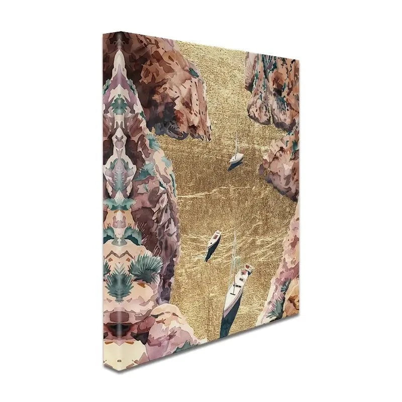 Mountain River Of Gold Canvas Print Mountain River Of Gold Canvas Print wall art product Svetlana Aleynikova