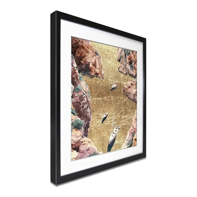 Mountain River Of Gold Framed Art Print Mountain River Of Gold Framed Art Print wall art product Svetlana Aleynikova