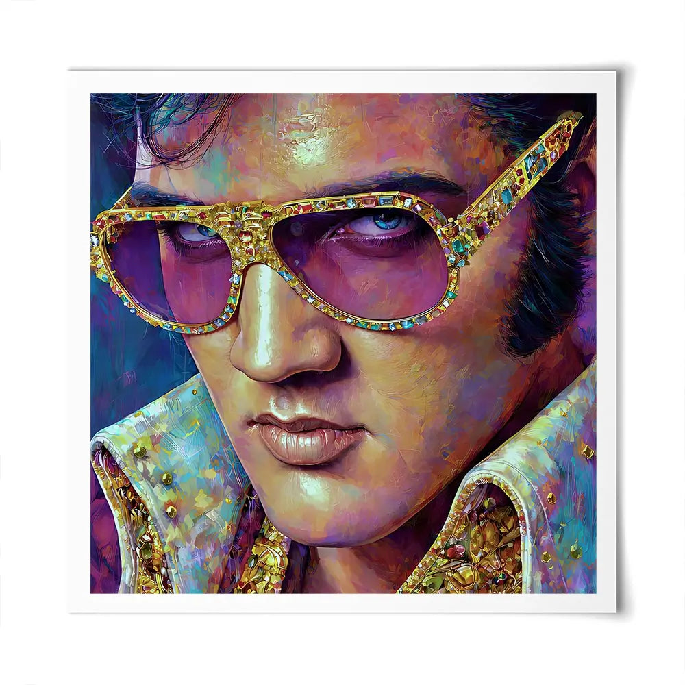 Mr Elvis Square Art Print Mr Elvis Square Art Print wall art product David Alexander Elder
