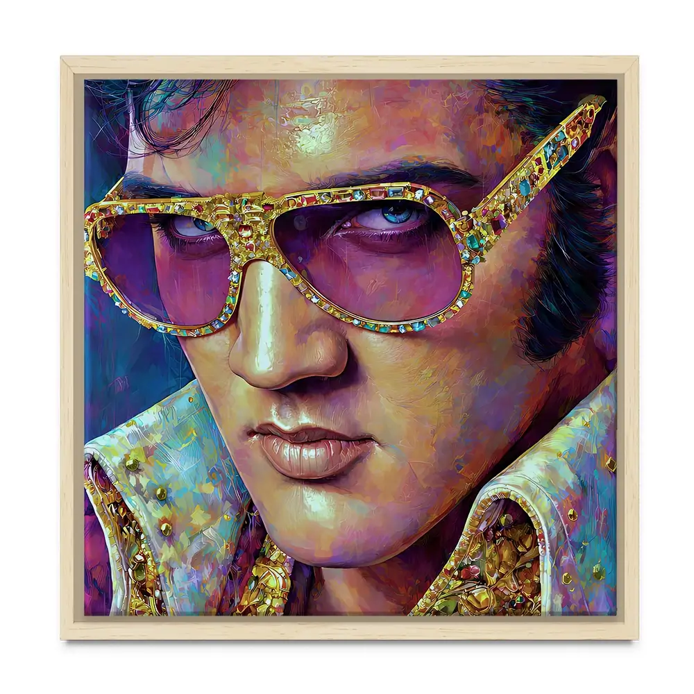 Mr Elvis Square Canvas Print Mr Elvis Square Canvas Print wall art product David Alexander Elder