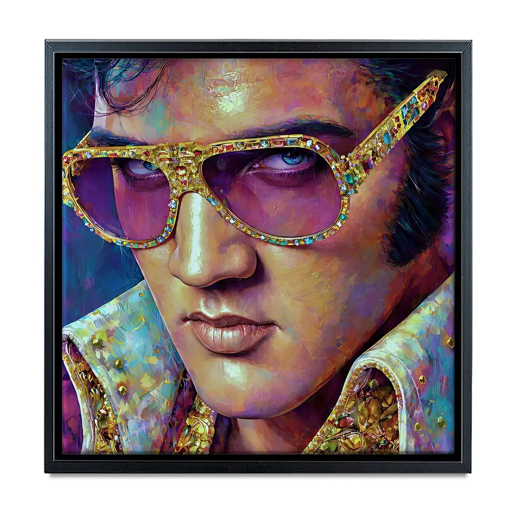 Mr Elvis Square Canvas Print Mr Elvis Square Canvas Print wall art product David Alexander Elder