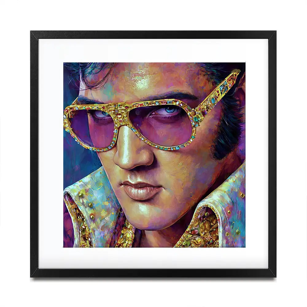 Mr Elvis Square Framed Art Print Mr Elvis Square Framed Art Print wall art product David Alexander Elder