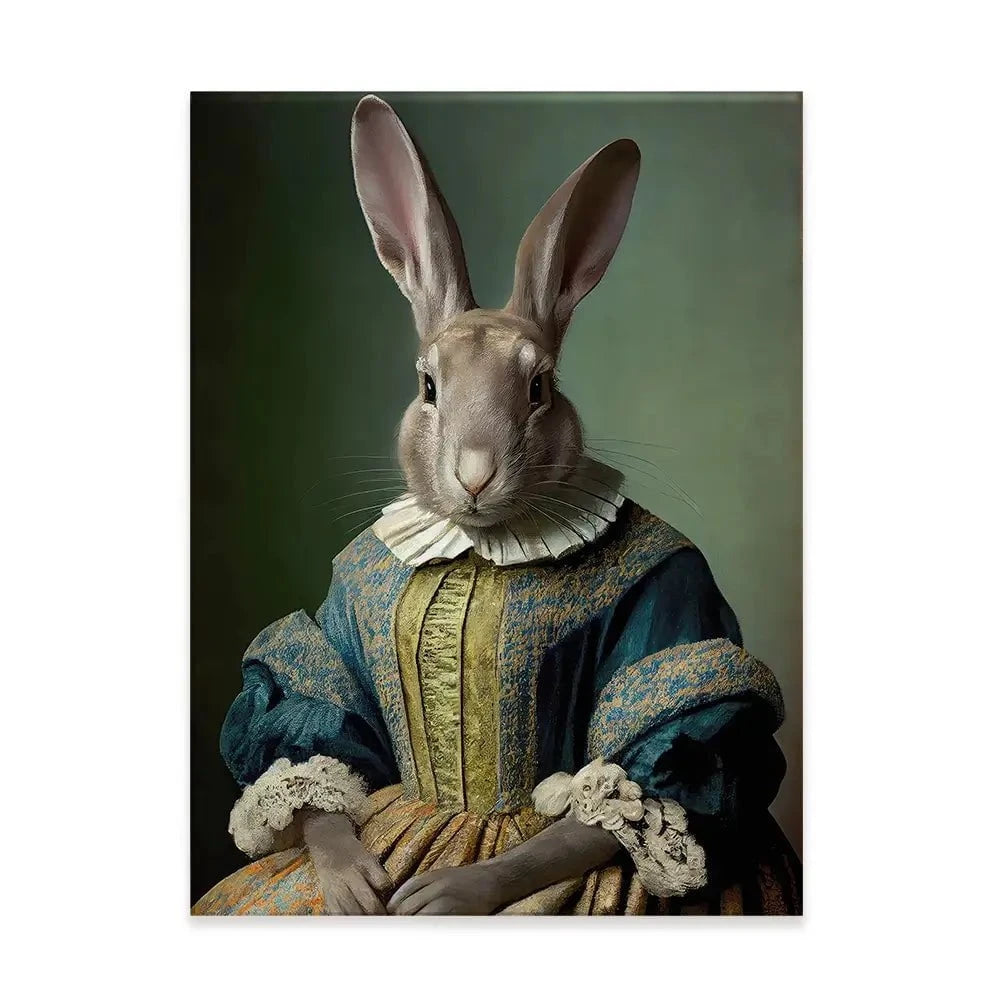 Mrs Bunny Canvas Print Mrs Bunny Canvas Print wall art product Treechild