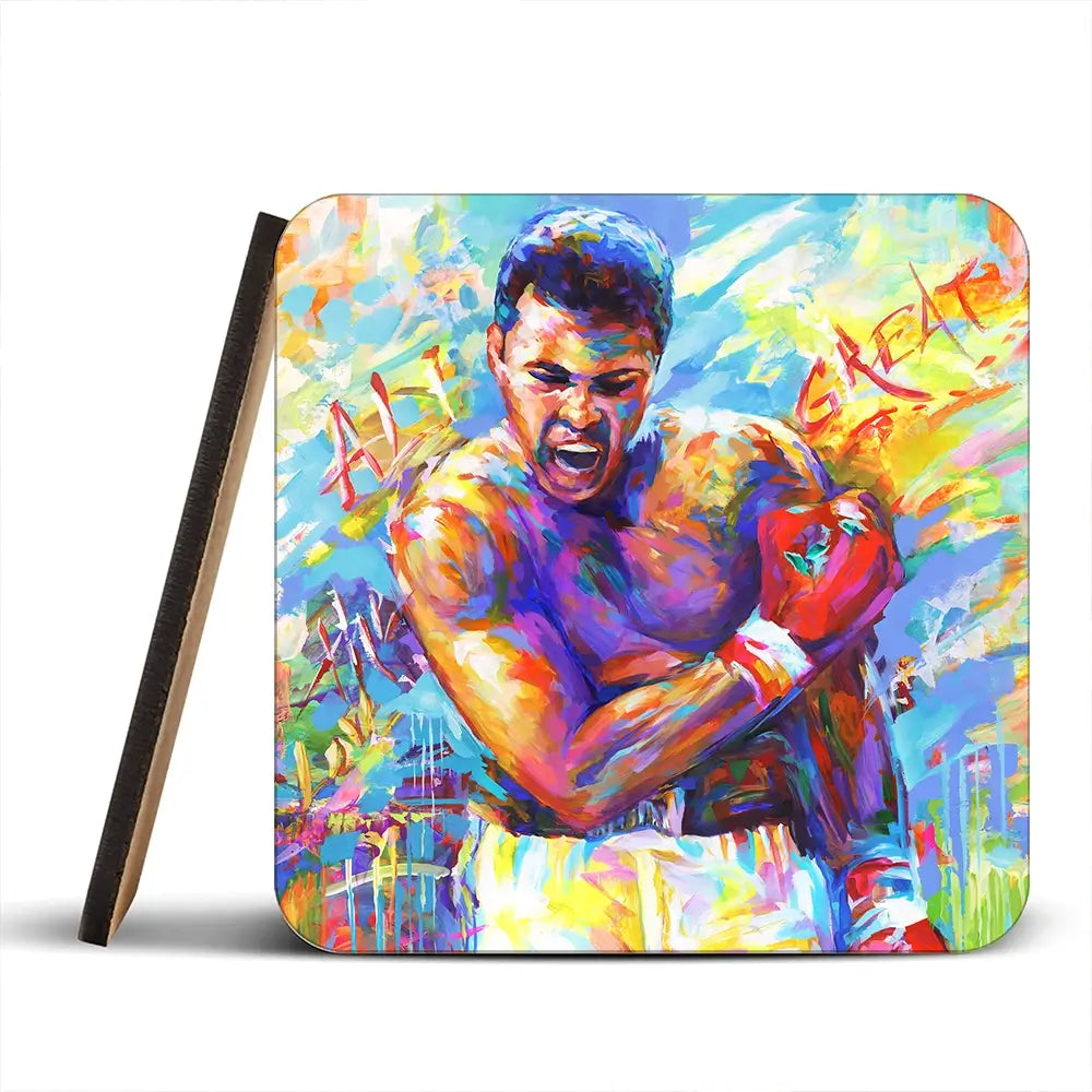 Muhammad Ali Coaster Set Muhammad Ali Coaster Set wall art product Leon Devenice