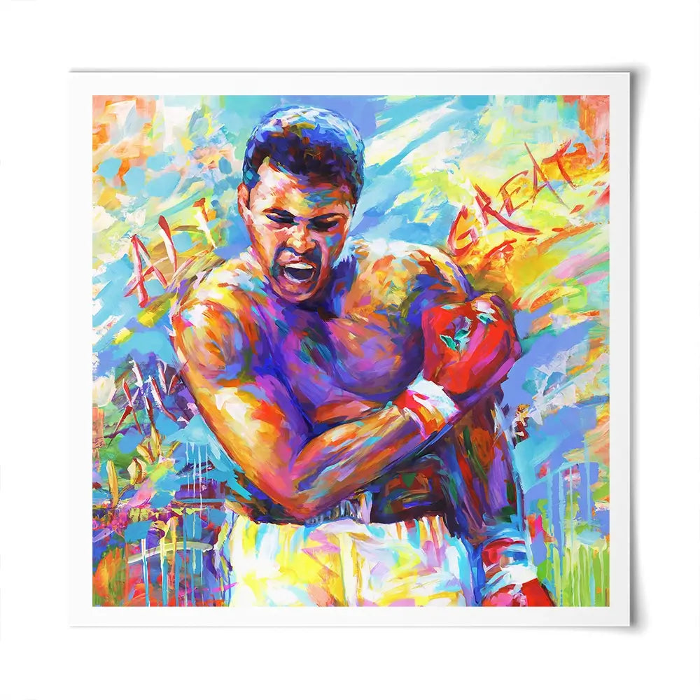 Muhammad Ali Square Art Print Muhammad Ali Square Art Print wall art product Leon Devenice