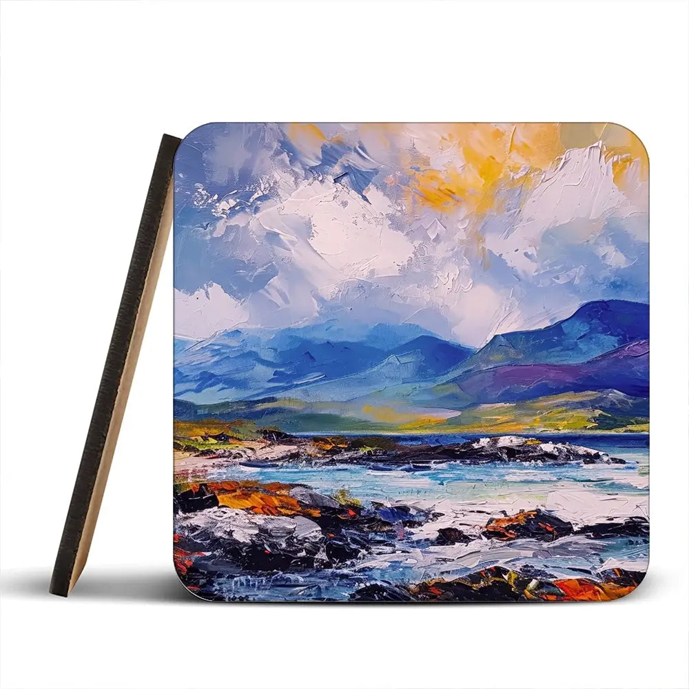 Mull Mountains Coaster Set Mull Mountains Coaster Set wall art product Art Print Shop