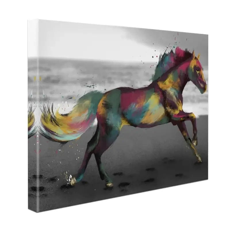 Multicoloured Horse Canvas Print Multicoloured Horse Canvas Print wall art product Aimee Linzi