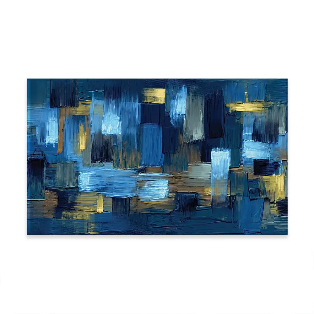 Navy Brush Strokes Oversized Canvas Print Navy Brush Strokes Oversized Canvas Print wall art product Art Print Shop