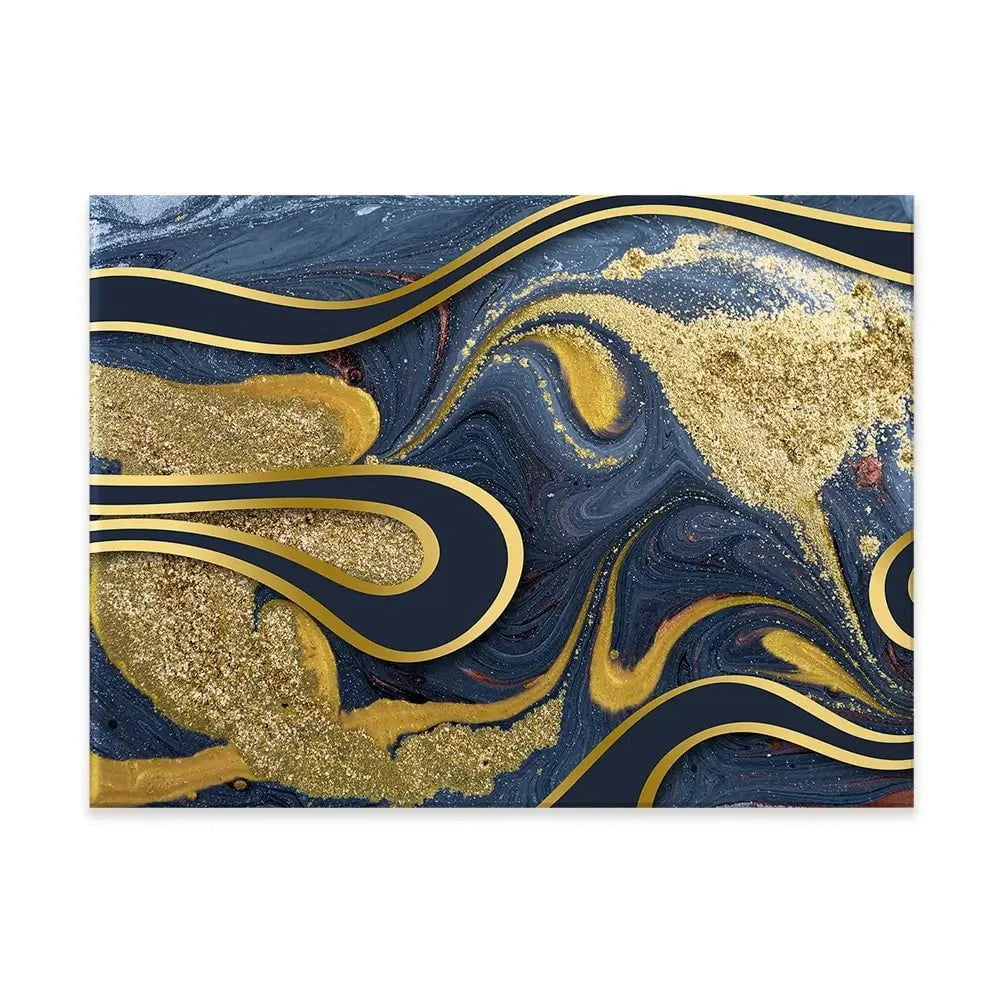 Navy Marble Canvas Print Navy Marble Canvas Print wall art product Ana Babii / Shutterstock