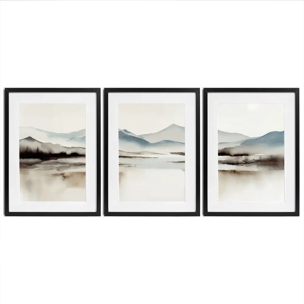 Neutral Land Framed Art Print Trio Neutral Land Framed Art Print Trio wall art product IAmHomeStudio