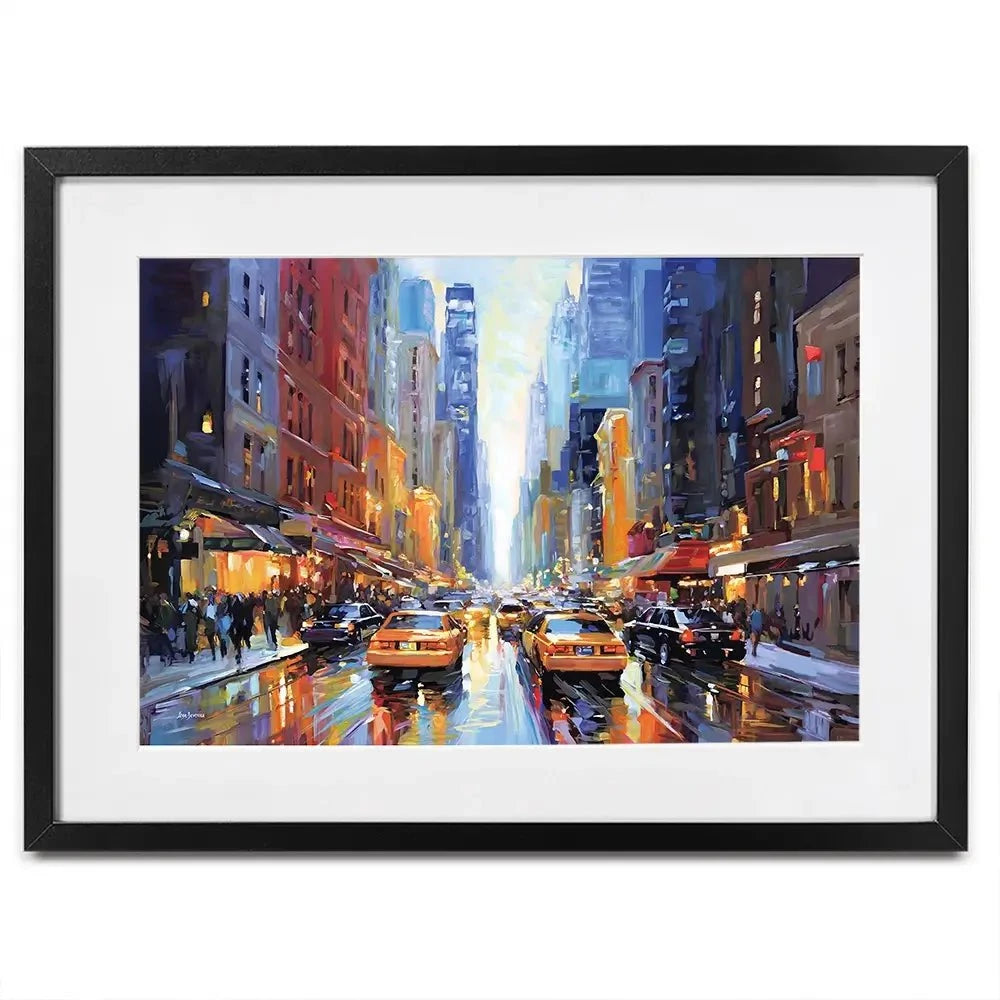 New York City Framed Art Print New York City Framed Art Print wall art product Leon Devenice