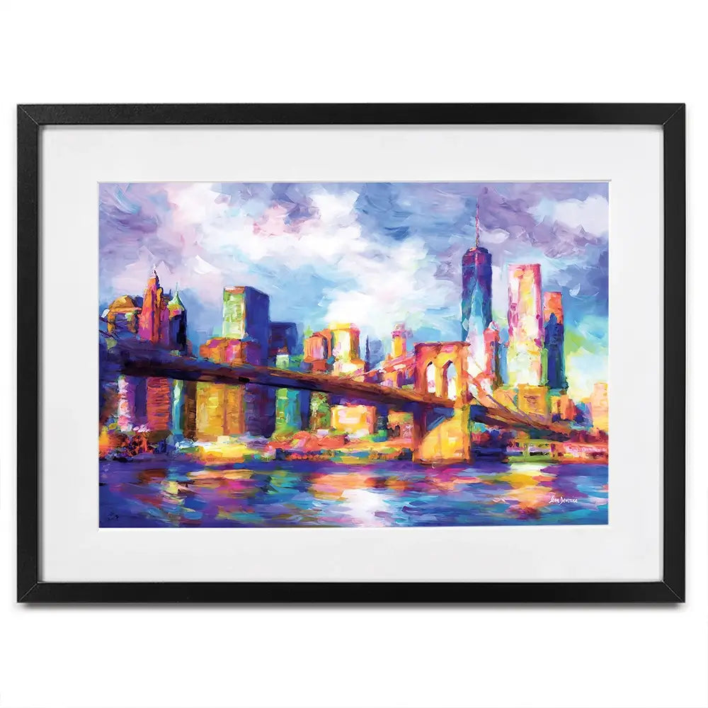 New York City Impressions Framed Art Print New York City Impressions Framed Art Print wall art product Leon Devenice