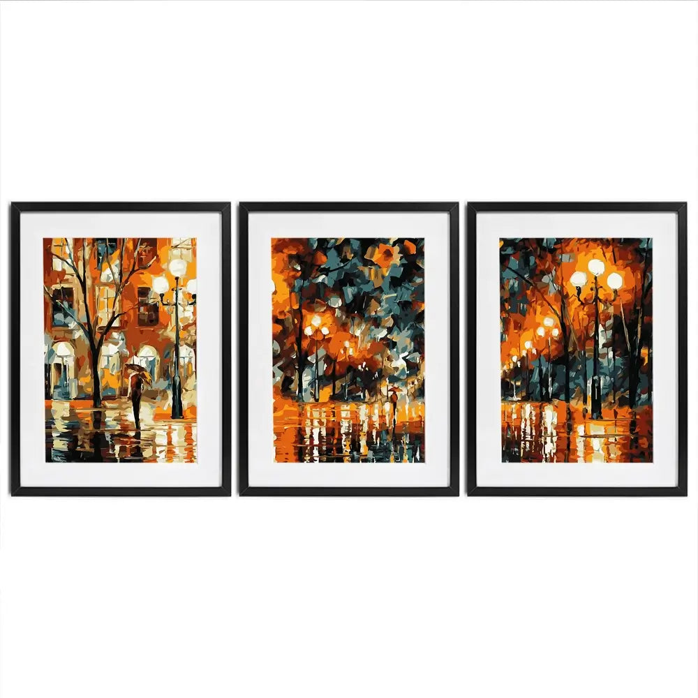 Night Time Lights Framed Art Print Trio Night Time Lights Framed Art Print Trio wall art product reza u ahmed / Shutterstock