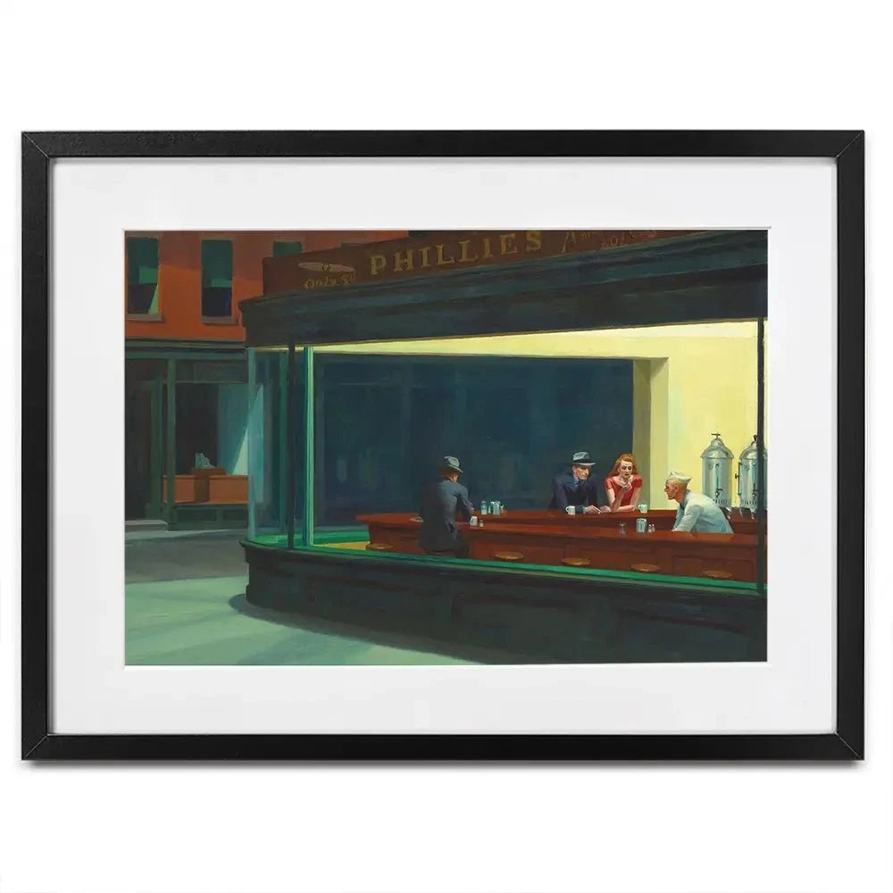 Nighthawks Framed Art Print Nighthawks Framed Art Print wall art product Edward Hopper
