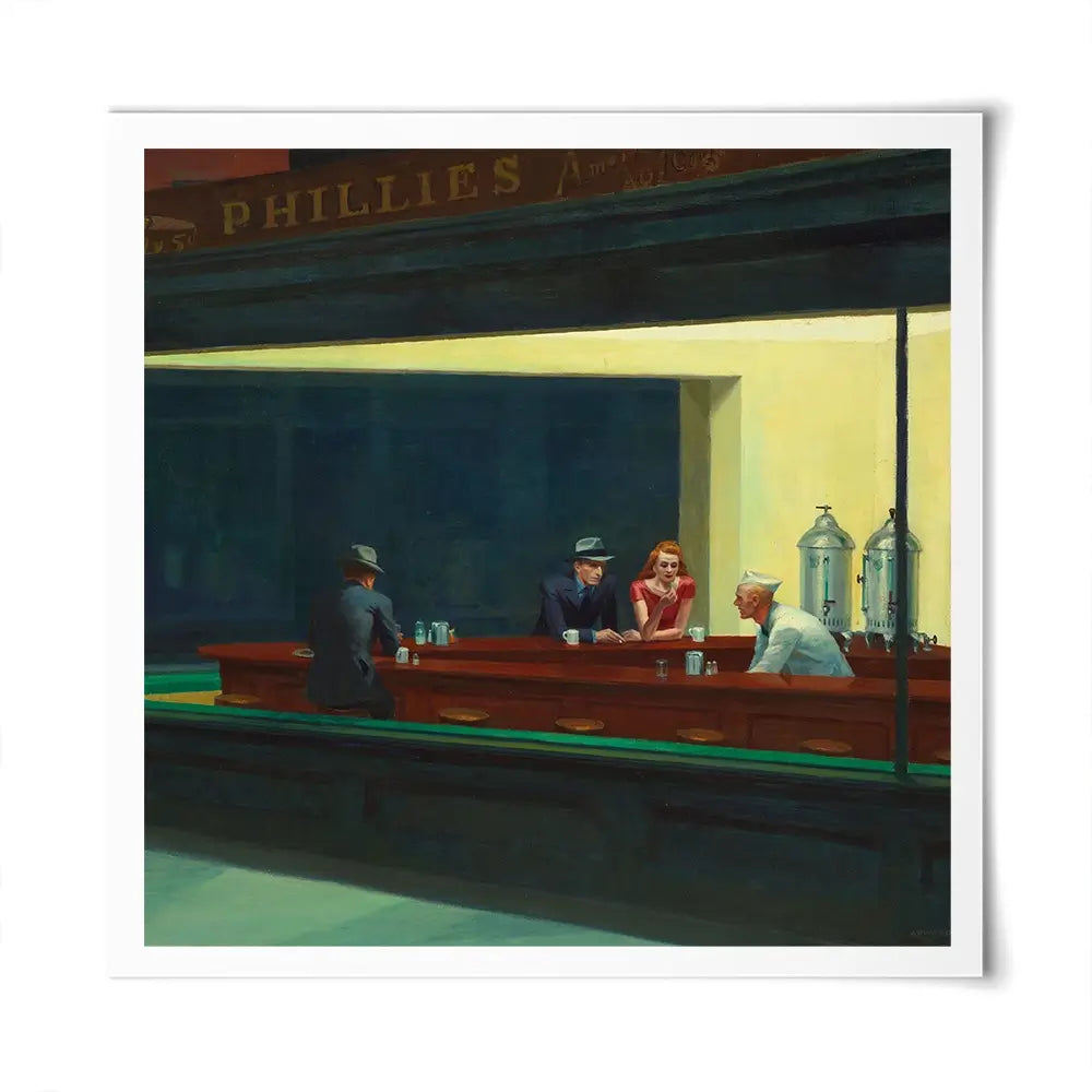 Nighthawks Square Art Print Nighthawks Square Art Print wall art product Edward Hopper