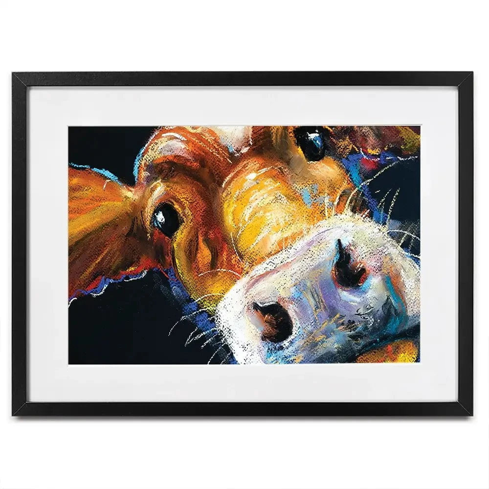 Nosy Cow Framed Art Print Nosy Cow Framed Art Print wall art product Ivailo Nikolov / Shutterstock