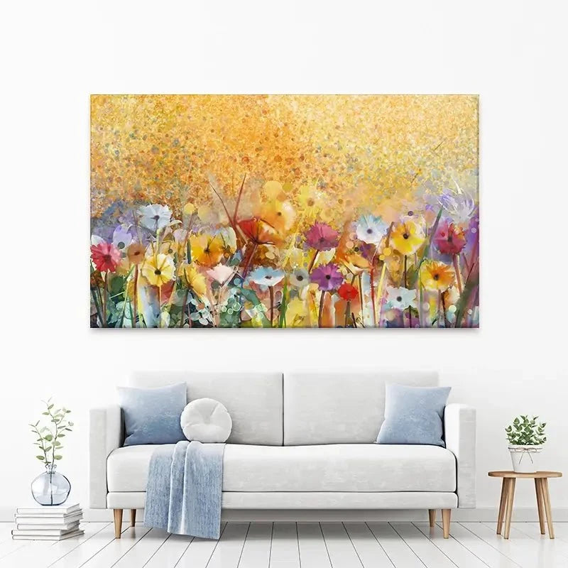 Orange Florals Canvas Print Orange Florals Canvas Print wall art product pluie_r / Shutterstock