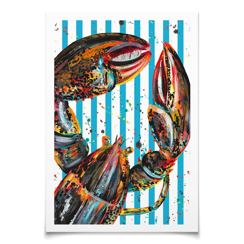 Orange Lobster Art Print Orange Lobster Art Print wall art product Emma LC Art