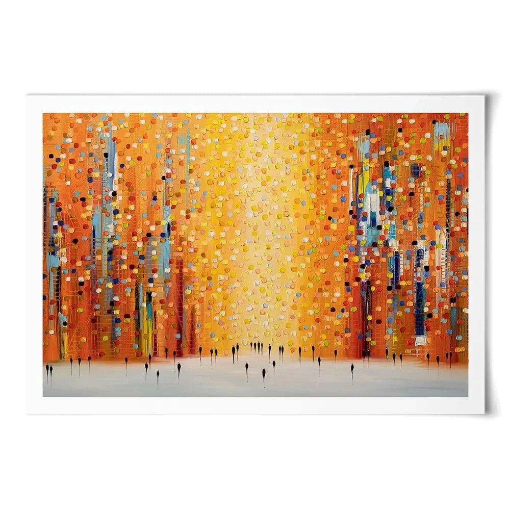 Orange Sunset Stroll Art Print Orange Sunset Stroll Art Print wall art product Ekaterina Ermilkina