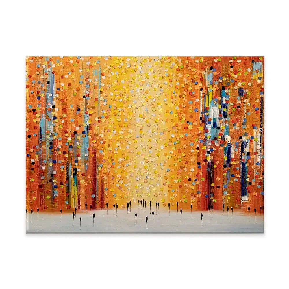 Orange Sunset Stroll Canvas Print Orange Sunset Stroll Canvas Print wall art product Ekaterina Ermilkina