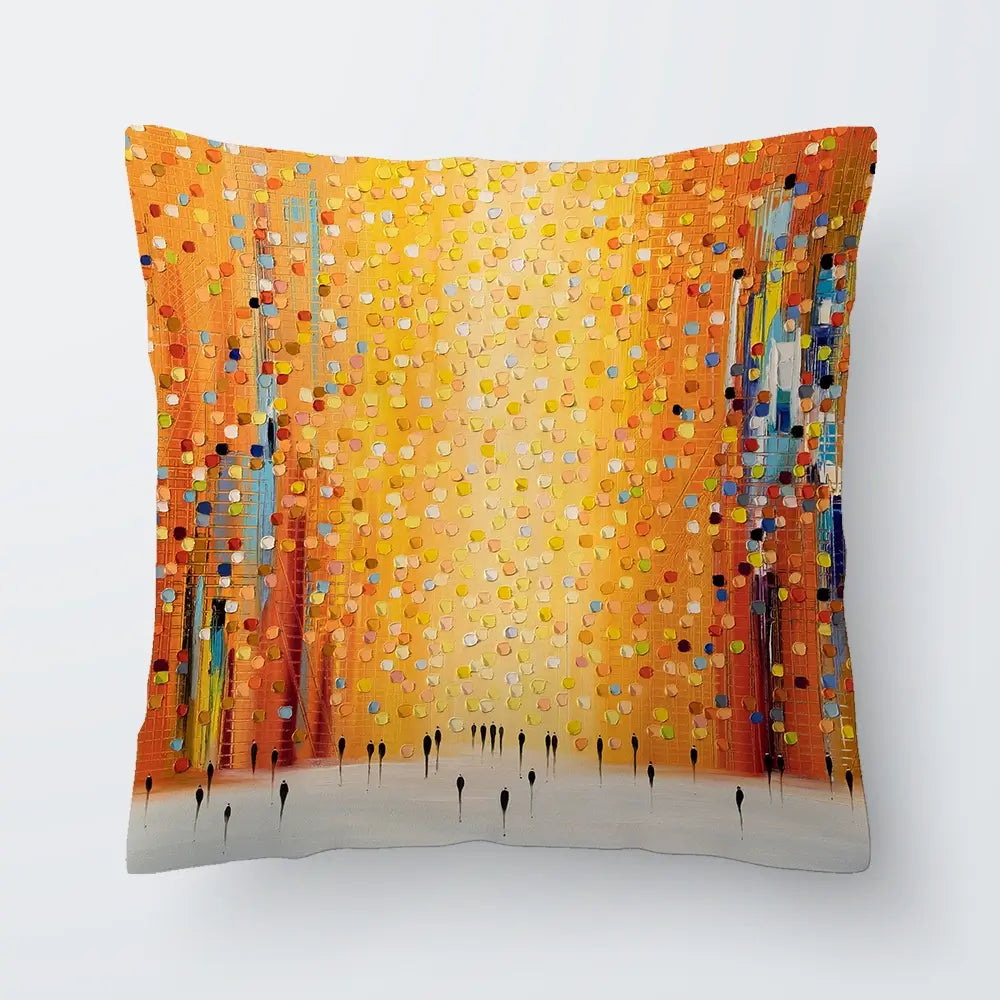Orange Sunset Stroll Cushion Orange Sunset Stroll Cushion wall art product Ekaterina Ermilkina