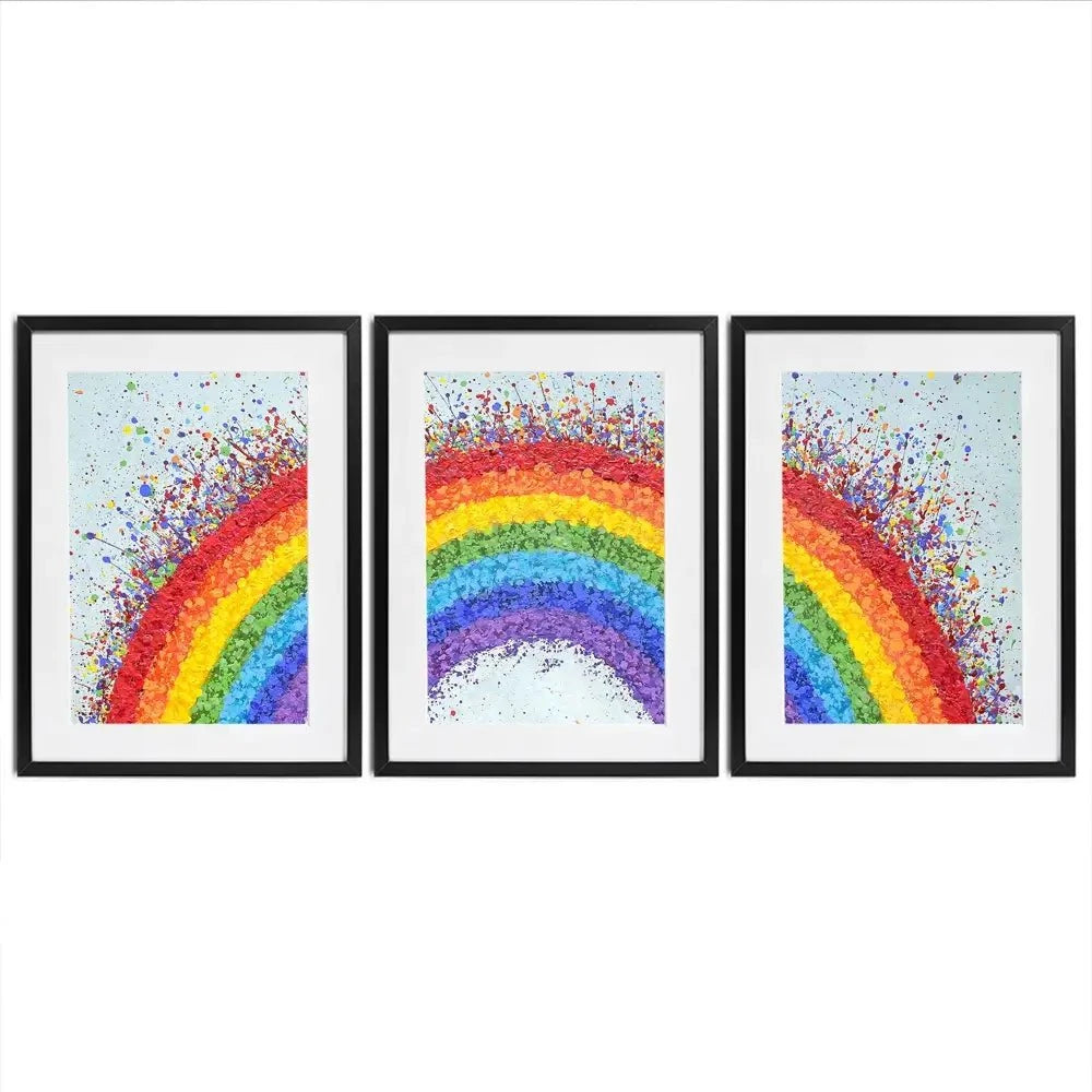 Over The Rainbow Framed Art Print Trio Over The Rainbow Framed Art Print Trio wall art product Jo Gough