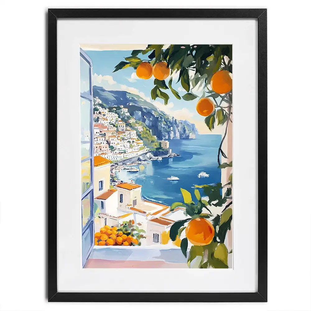 Paintings Of Amalfi Coast 3 Framed Art Print Paintings Of Amalfi Coast 3 Framed Art Print wall art product IAmHomeStudio