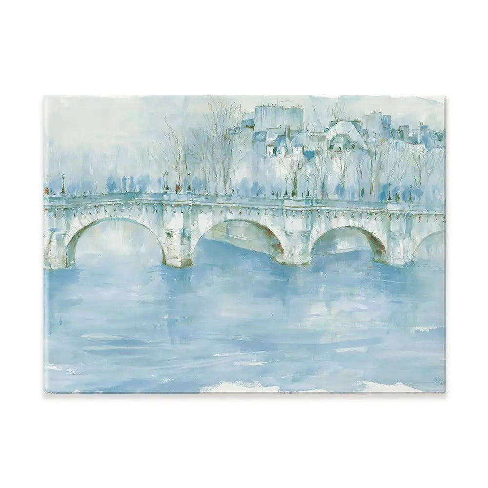 Pale Bridge Over River Canvas Print Pale Bridge Over River Canvas Print wall art product Chromatic Storm Studio