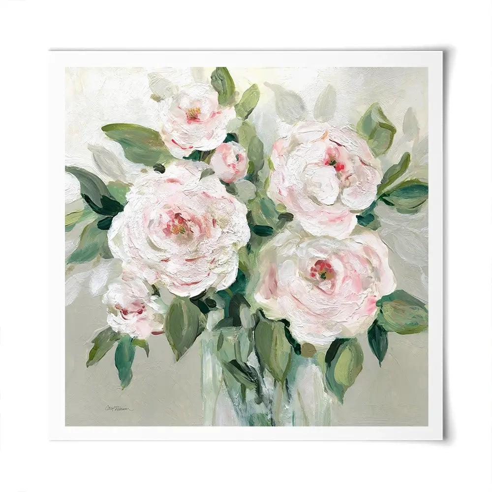 Pale Pink Blossoms Square Art Print Pale Pink Blossoms Square Art Print wall art product Carol Robinson