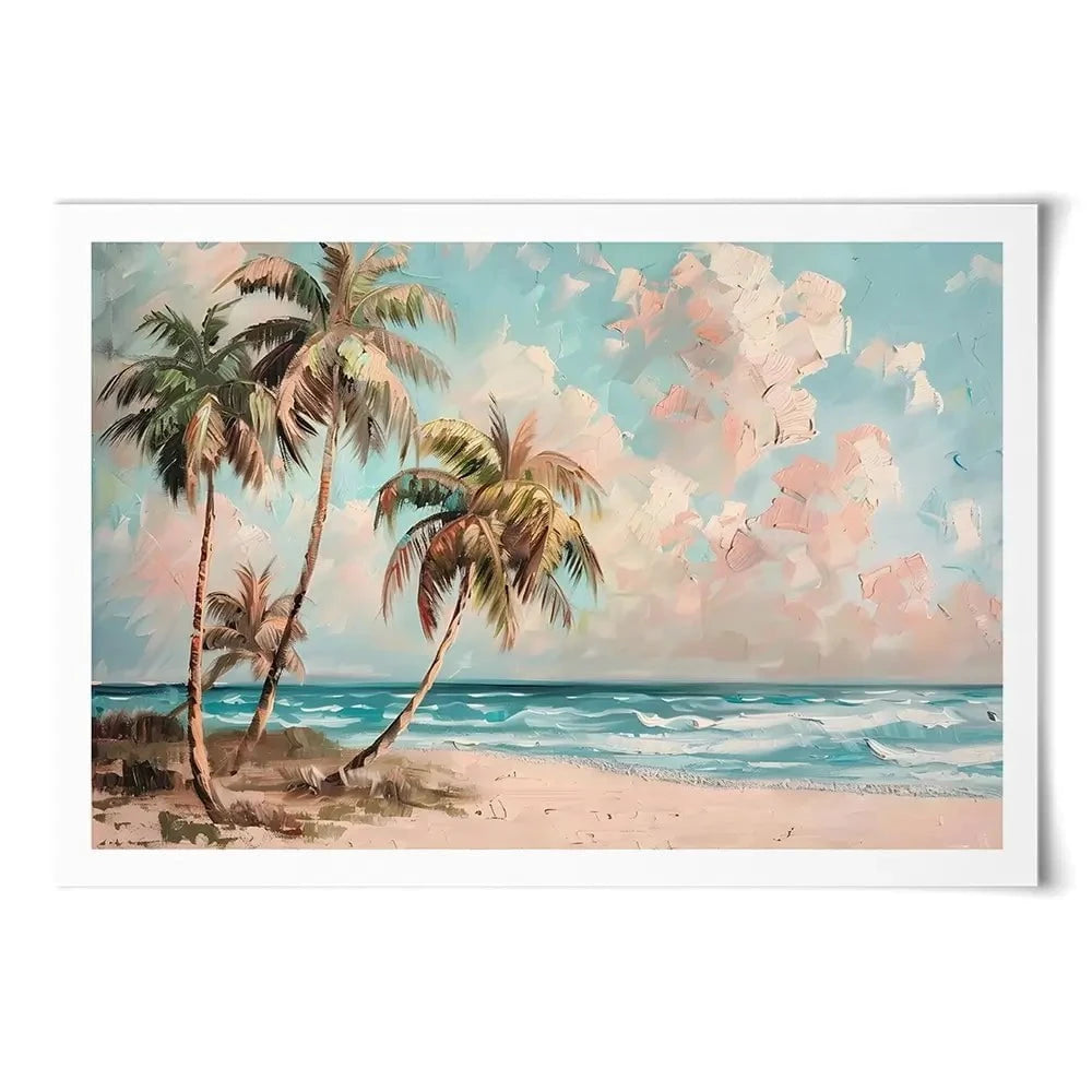 Palm Trees By The Sea Art Print Palm Trees By The Sea Art Print wall art product Art Print Shop
