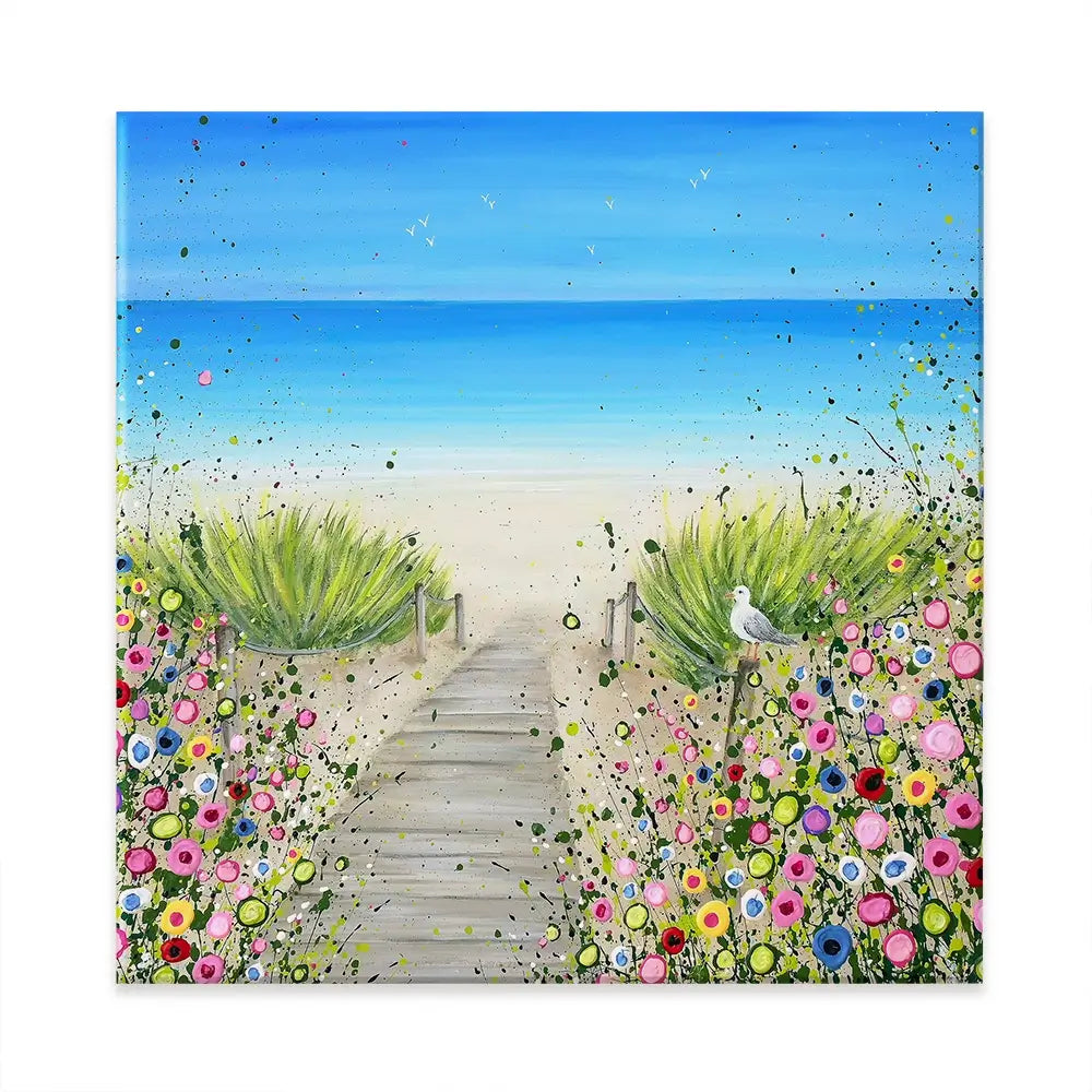 Pathway To Paradise Square Canvas Print Pathway To Paradise Square Canvas Print wall art product Jo Gough