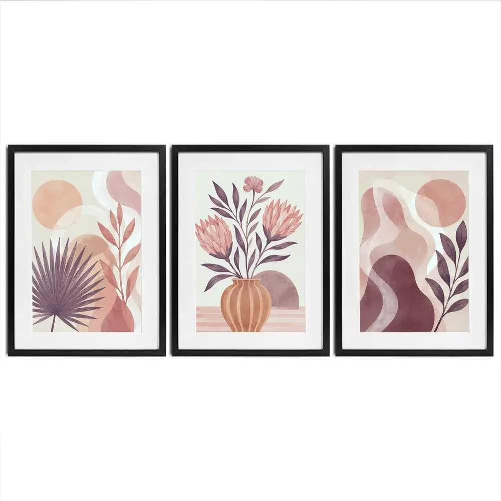 Peach Panels Framed Art Print Trio Peach Panels Framed Art Print Trio wall art product David Alexander Elder