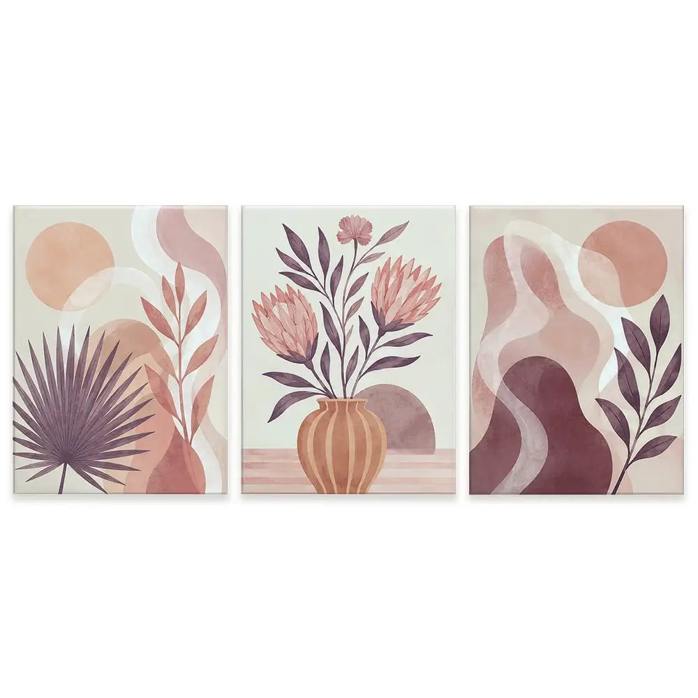 Peach Panels Trio Canvas Print Peach Panels Trio Canvas Print wall art product David Alexander Elder