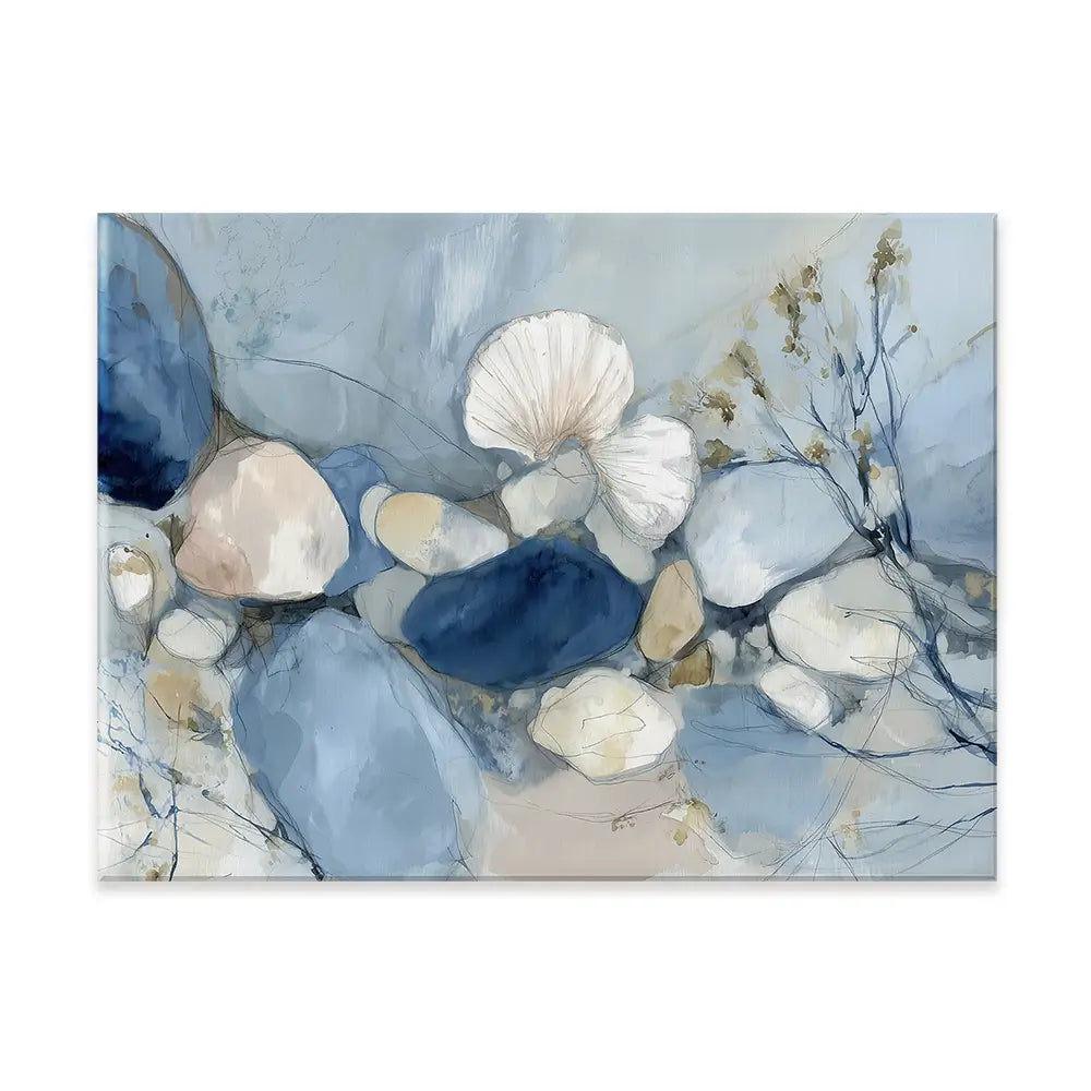 Pebble Tide Botanical Canvas Print Pebble Tide Botanical Canvas Print wall art product Chromatic Storm Studio