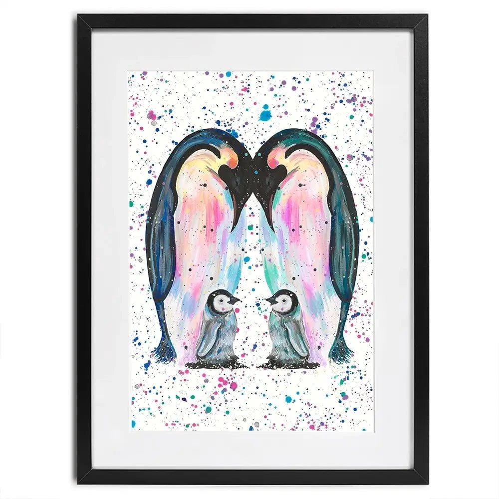 Penguin Family Framed Art Print Penguin Family Framed Art Print wall art product Emma LC Art